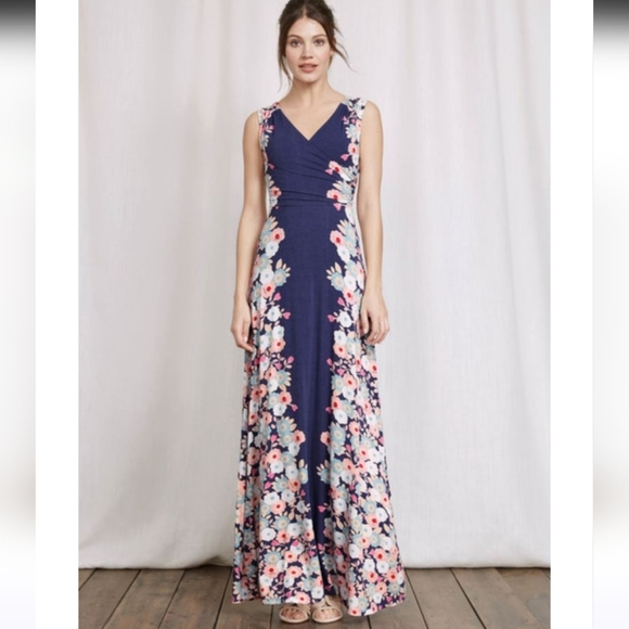Boden Georgia Maxi Dress size 2p floral vneck viscose - Picture 2 of 11
